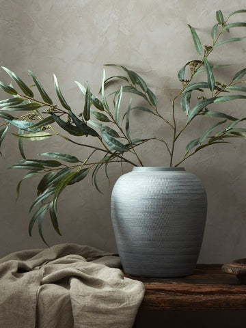Sines Textured Grey Vase Medium