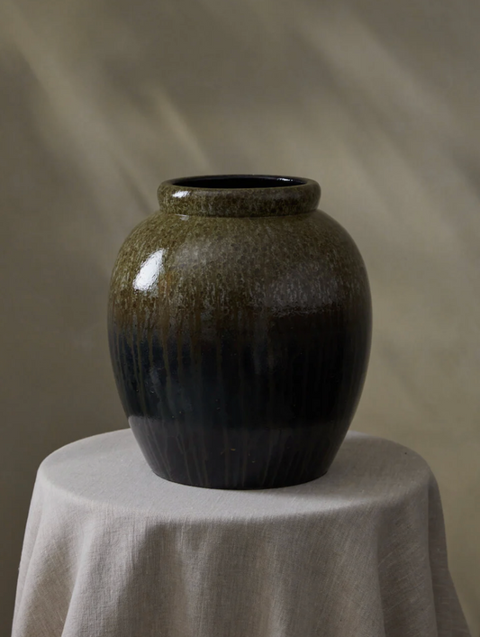 Monsanto Olive Green Ceramic Vase
