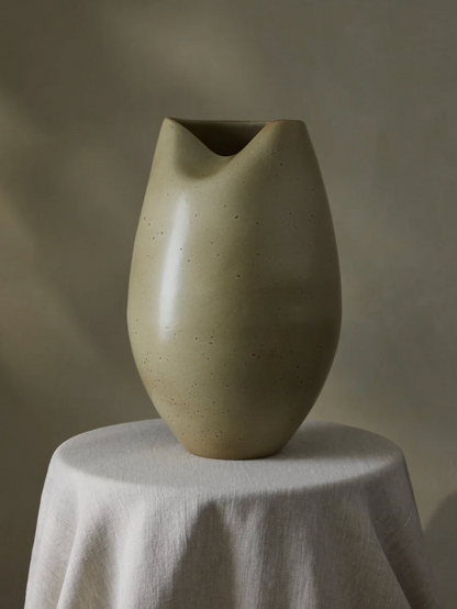 Modern Olive Ceramic Vase – Large Decorative Statement Piece