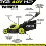 RYOBI 40V HP Brushless Whisper Series 21″ - Image 3