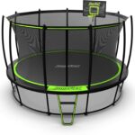 JumpFlex HERO 14 Backyard Outdoor Trampoline for Kids with Net & Ladder