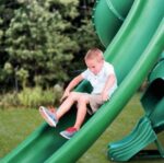 Gorilla Playsets Mountaineer Treehouse Wooden Swing Set with Tube Slide, Rope Ladder, and Sandbox - Image 5