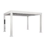 14×10 Windham Modern Steel Pergola With Sail Shade Soft Canopy - Image 2