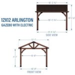 Arlington 12′ X 12′ Solid Wood Patio Gazebo - Image 12